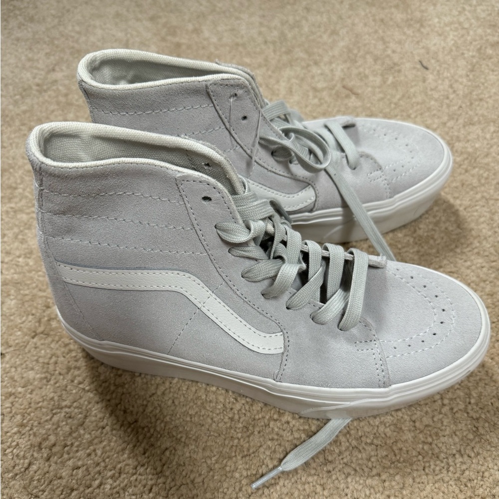 light grey high top vans